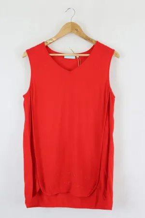 Blue Illusion Red Singlet S