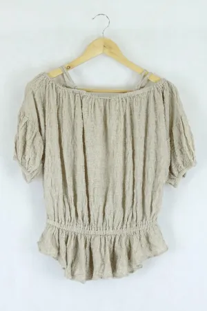 Free People Beige Top S
