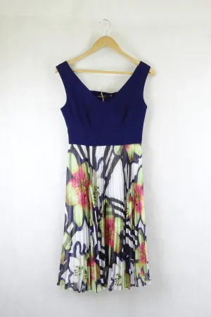 Karen Millen Lace Multi Coloured Dress Pleated 8