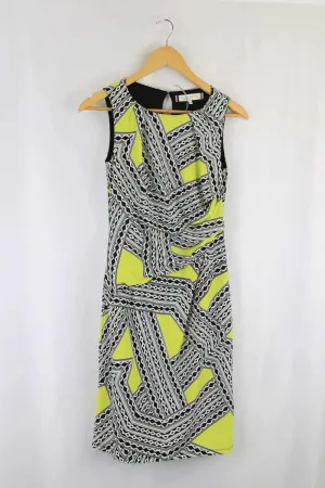 Principles By Bendelisi Petite Black and White and YELLOW Dress 8