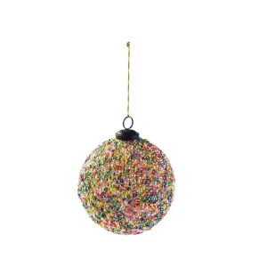 Recycled Glass Sequins Ball Ornament