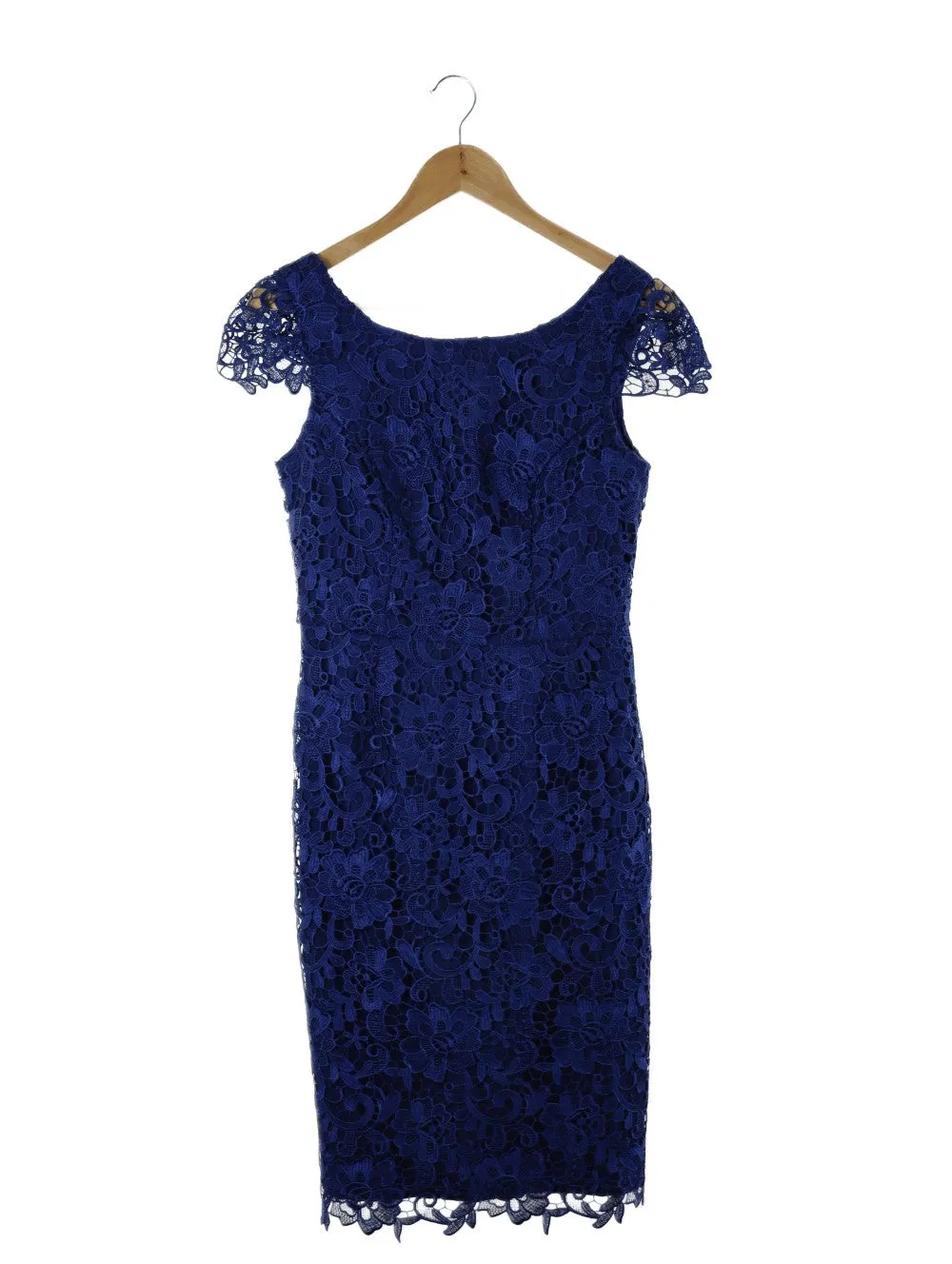 Review Blue Lace Midi Dress 10