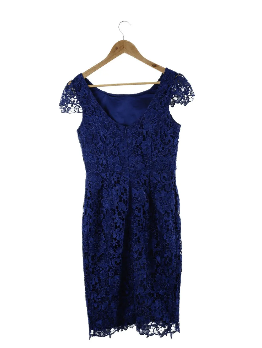 Review Blue Lace Midi Dress 10