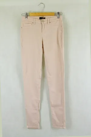 Saba Pale Pink Skinny Mid Rise Jeans 26 (Au 8)