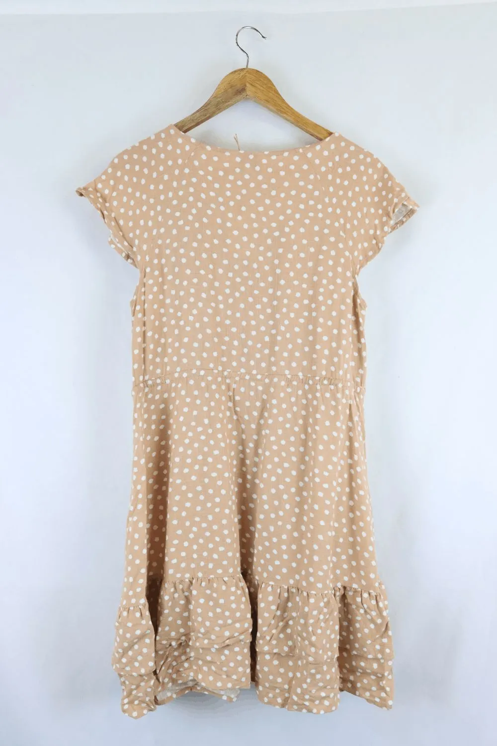 Sunny Girl Brown And White Polka Dot Dress 10