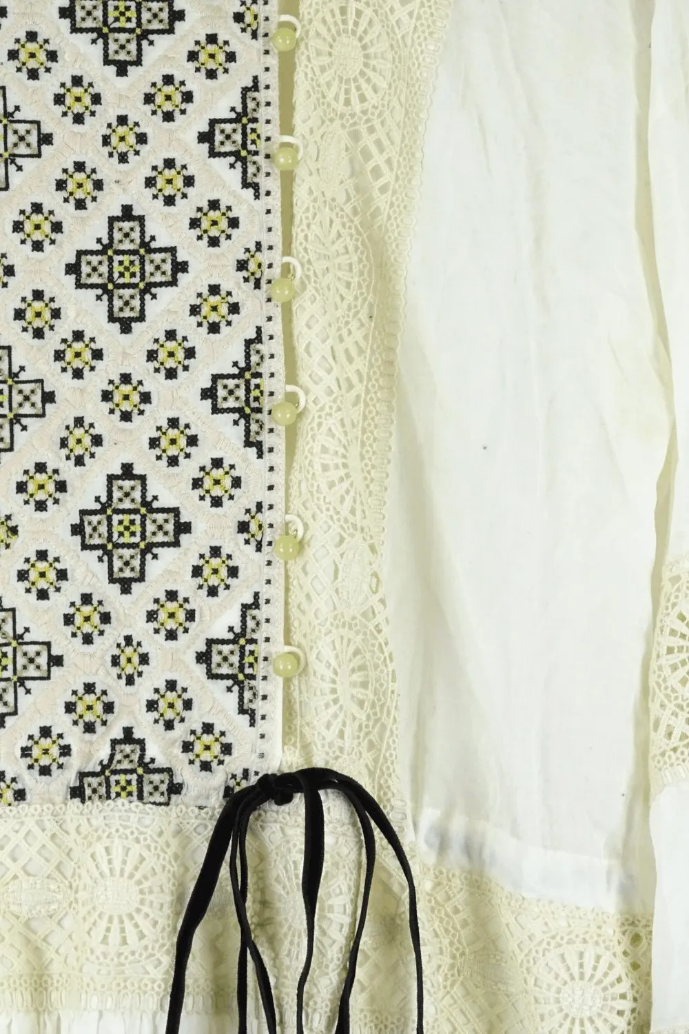 Tory Burch Embroidered Printed Dress Cream 6 (AU 10)