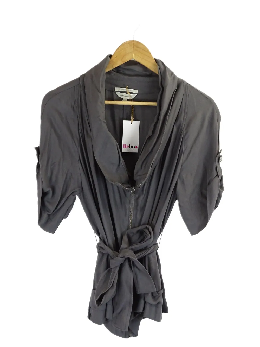 Veronika Maine 3/4 Sleeve Zip Up Jumper