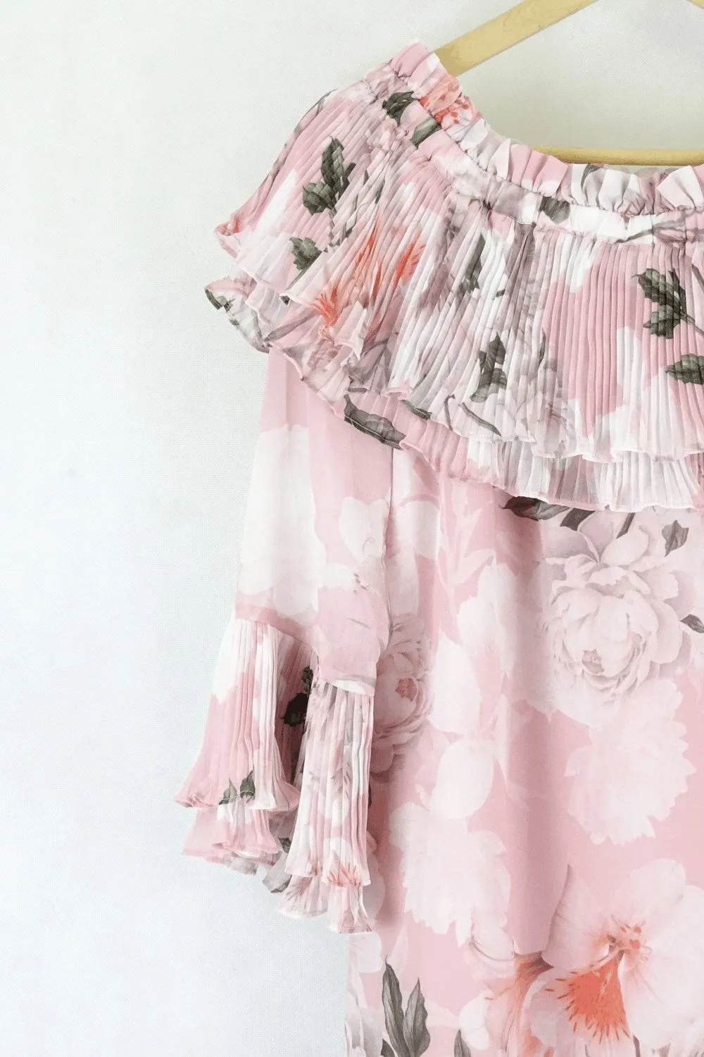 We Are Kindred Pink Off Shoulder Dress 10