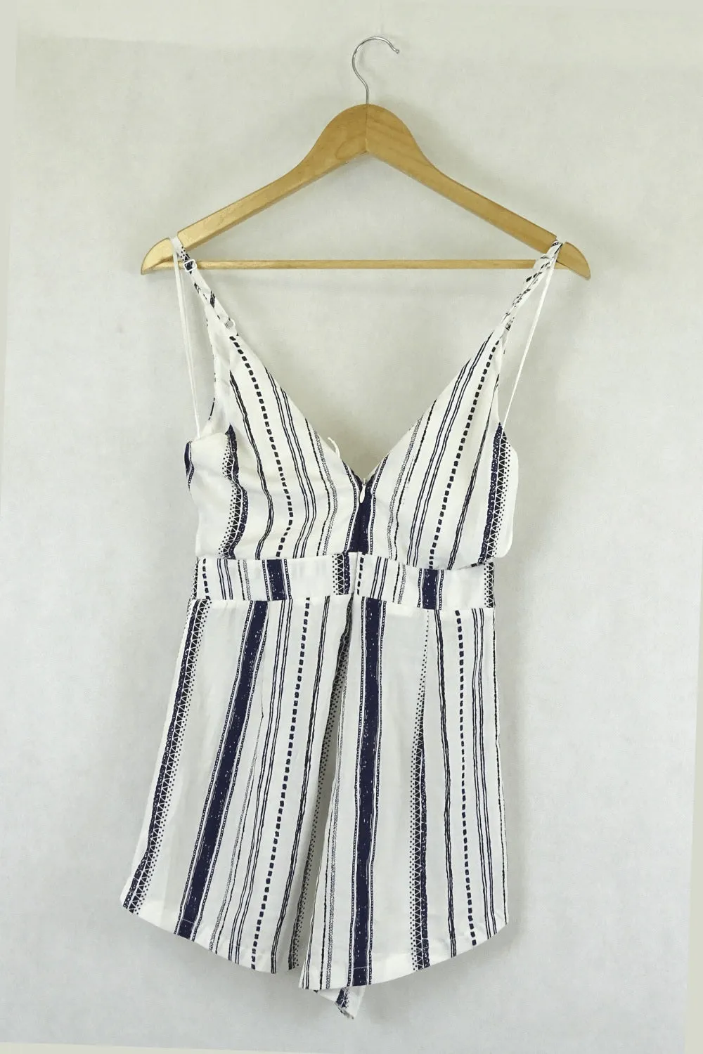 Who I Am Navy and White Striped Playsuit Size 8