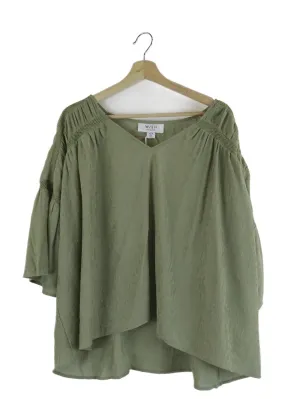 Wish 'Between Two Hearts' Olive Green Blouse 14 | BNWT
